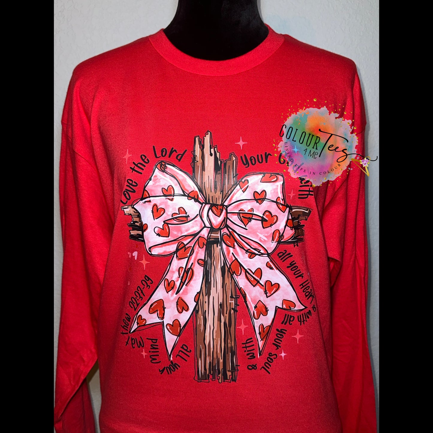 Matthew 22:33-39 Long Sleeve Valentine's Day Shirt